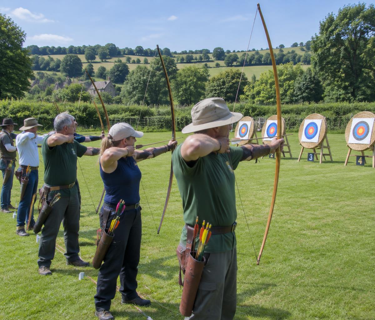 Eastbourne Archers shooting at targets on the range